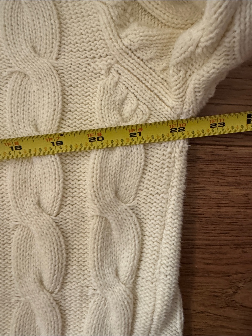 ๐ Vintage Talbots Ivory Cable Crewneck Sweater - Picture 3 of 5